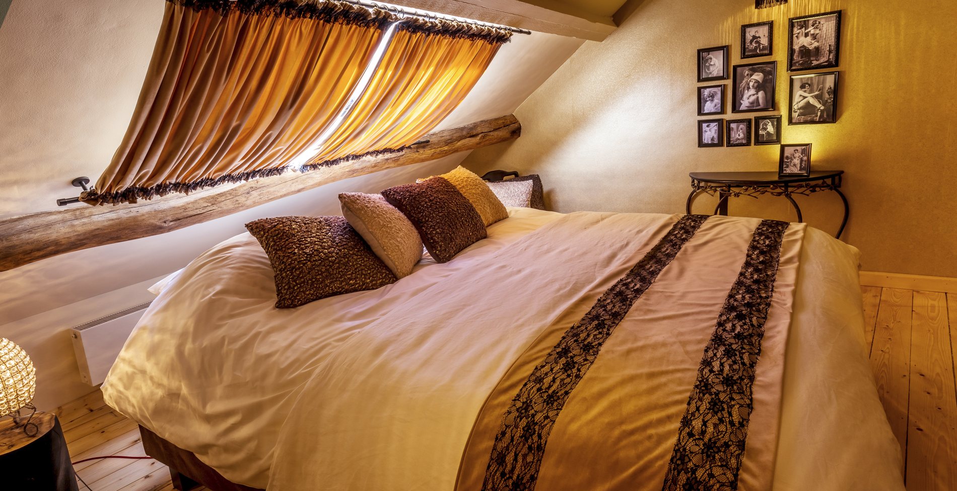 The attic bedroom under the eaves